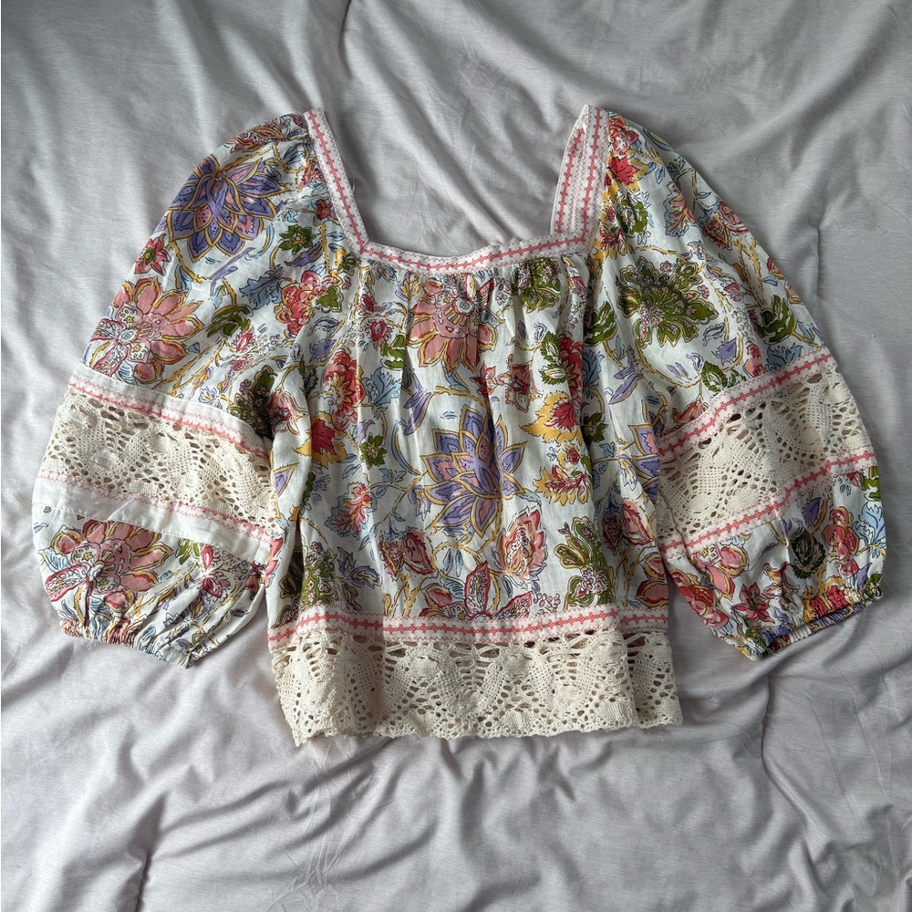 Christian Siriano Floral Lace Blouse - Picture 6 of 8